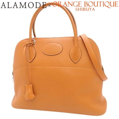 HERMES エルメス ボリード 31 ポティロン オレンジ トリヨン シルバー  