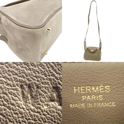 HERMES 【新品】HERMES(エルメス) リンディミニ W刻印 グリスカイユ 