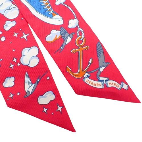 【タグあり】エルメス　ツイリー　私の雲 楽天市場】【新品】 エルメス ツイリー 私の雲 シルク クレーム ブルー