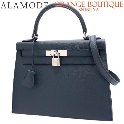 HERMES エルメス ケリー 28 (外縫い) ブルーニュイ ネイビー紺  