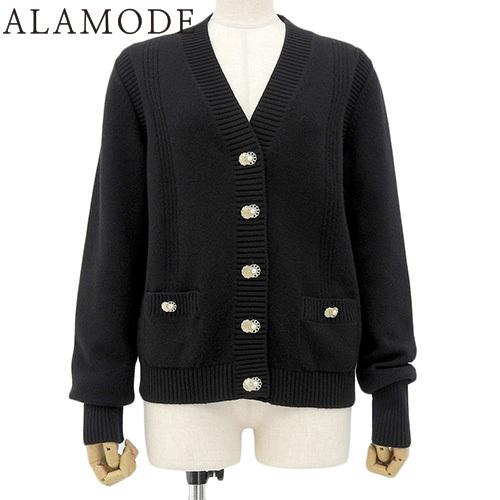 CHANEL - CHANEL(シャネル) ココボタン ニットカーディガン トップス P65 アパレル ファッション 長袖 38 カシミヤ ブラック黒 レディース 40802121960【中古】【アラモード】 CHANEL シャネル ココボタン ニットカーディガン トップス P65