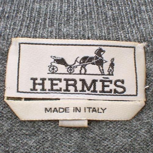 HERMES（エルメス） シェーヌダンクル ニット グレー カシミヤ