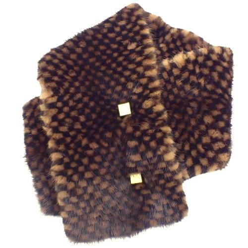 Louis Vuitton ブラウンファー マフラー