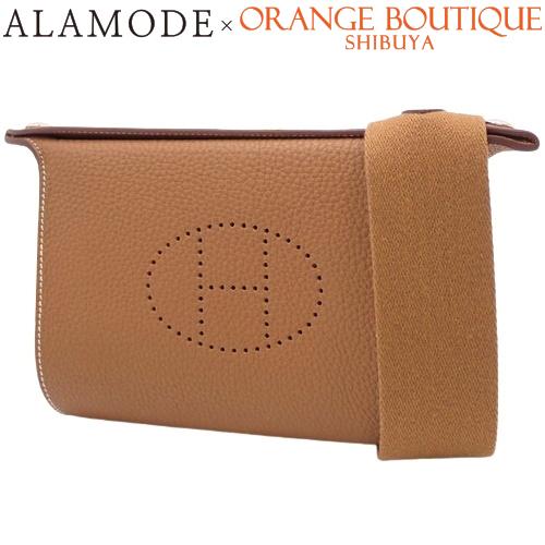 エルメス　ヴィド・ポッシュ HERMES エルメス ヴィドポッシュ ゴールド 茶 トゴ シルバー金具