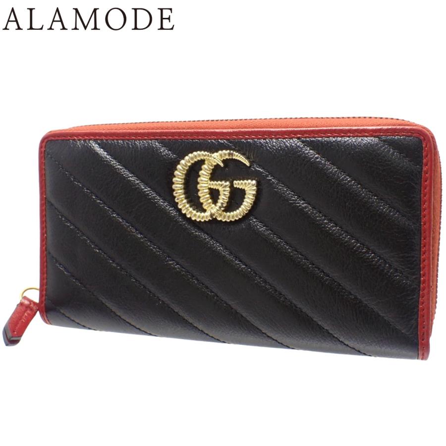 新品 グッチ GGマーモント 長財布 573810 赤 黒 GUCCI レザー 【公式通販】