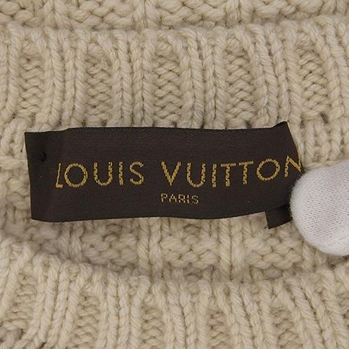 極美品 ルイヴィトン カシミヤ100% Vネックニット L ベージュ イタリア製 極美品 ルイヴィトン カシミヤ100% Vネックニット L ベージュ