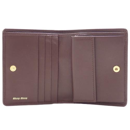 miu miu（ミュウミュウ） マテラッセ コンパクト財布 二つ折り ナッパ