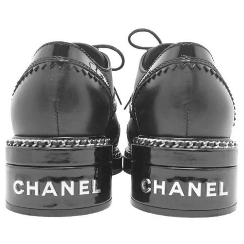 CHANEL✨シャネル　レザーパンプス　サイズ36 23cm ブラック メッシュ CHANEL（シャネル） レースアップシューズ 靴 36 レザー パテント