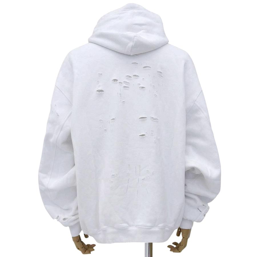 BALENCIAGA（バレンシアガ） デストロイ加工 ロゴ フーディー パーカー