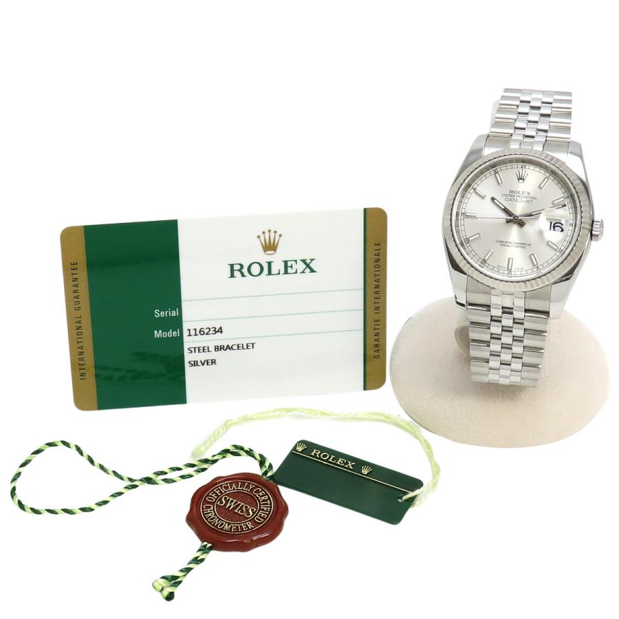 ロレックス デイトジャスト 自動巻き 腕時計 シルバー