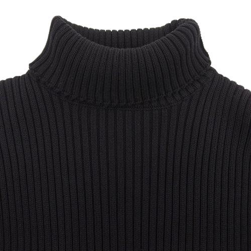 BALENCIAGA(バレンシアガ) バックロゴ タートルネックニット トップス 2019年 アパレル ファッション セーター XS コットン ブラック黒 レッド赤 メンズ 40802147256【中古】【アラモード】 BALENCIAGA（バレンシアガ） バックロゴ タートルネックニット