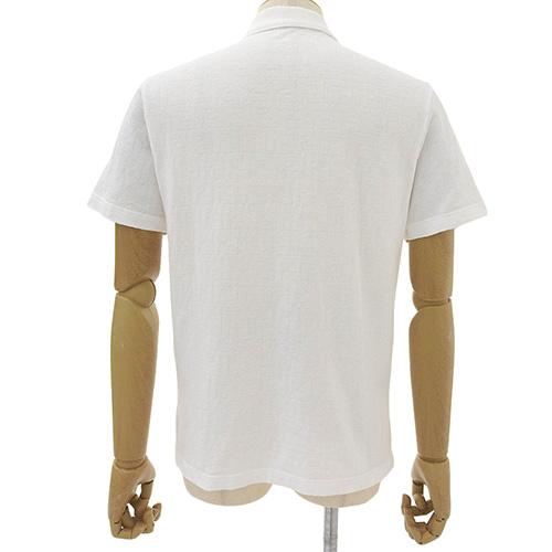 FENDI(フェンディ) FFピケ ポロシャツ トップス 23年 半袖 FF ズッカ S コットン ホワイト FAF717AR5G 40802147403【アラモード】 | FENDI | 01