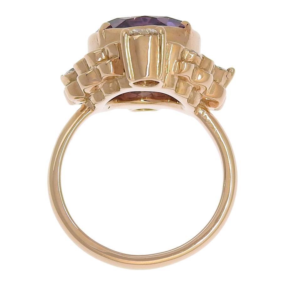 アメジスト ダイヤモンド リング K18 ピンクゴールド PG リング・指輪