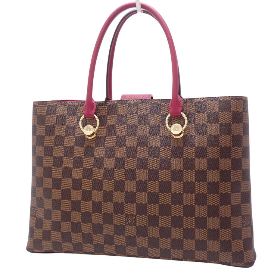 LOUISVUITTONルイヴィトン ダミエ エベヌ リバーサイド ハンドバッグ 残少 LV ルイヴィトン LVリバーサイド ダミエ エベヌ バッグ (Louis