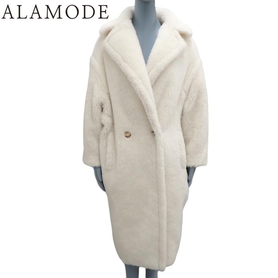 MAX MARA(マックスマーラ) テッドガール テディベア ロングコート アウター 2022年 アパレル ファッション 衣類 ウール アルパカ アイボリー 101602236 レディース 40802148476【中古】【アラモード】 Max Mara（マックスマーラ） テッドガール テディベア ロングコート