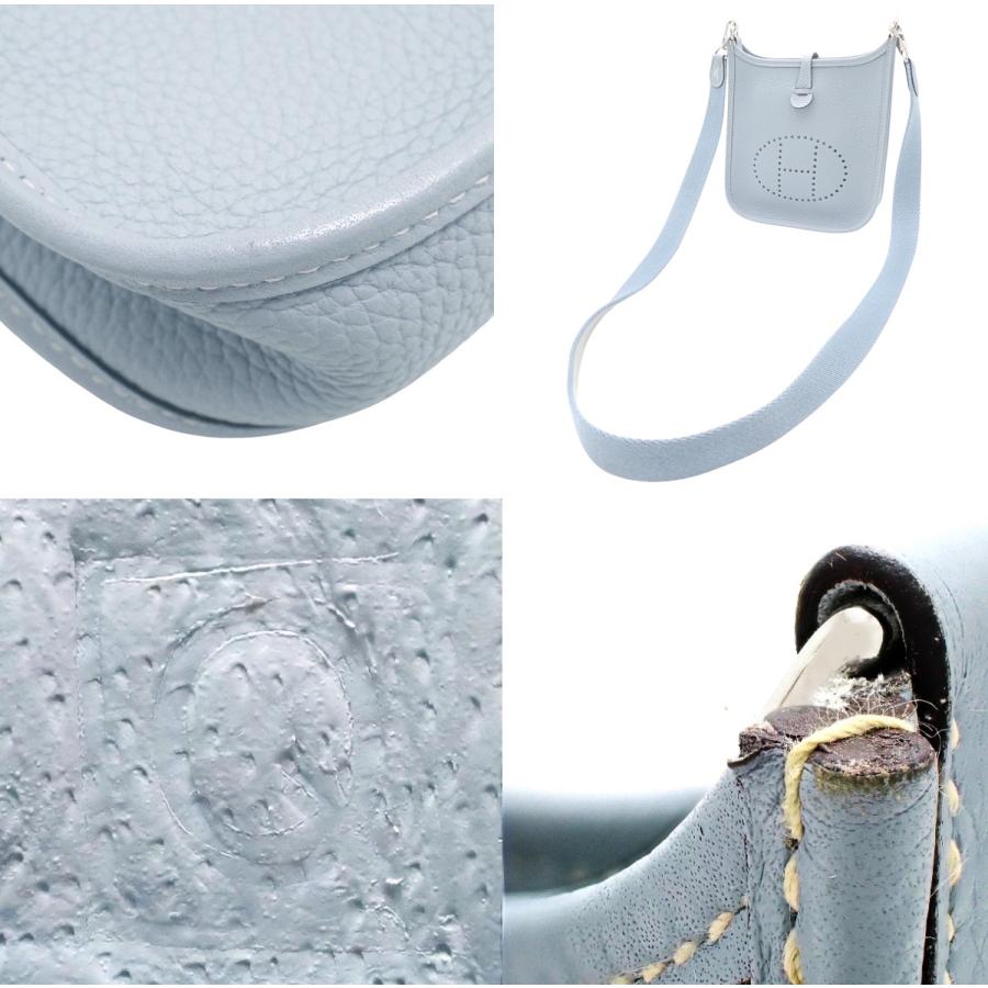 HERMES エルメス エブリンTPM ブルーラン/パールグレー ブルー