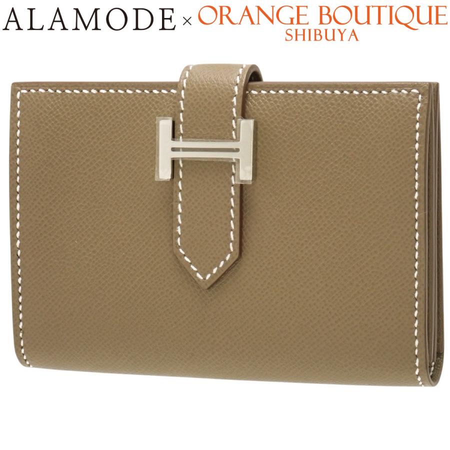 HERMES（エルメス） ベアンカードケース エトゥープ グレージュ ヴォー