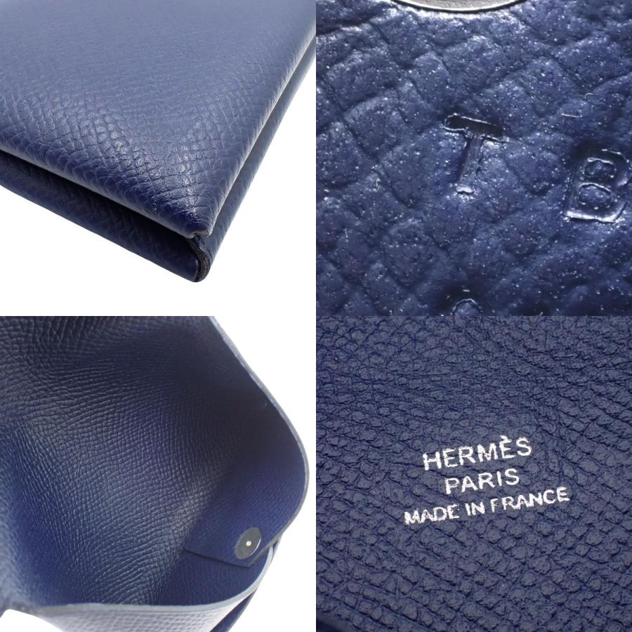 HERMES(エルメス) カルヴィ ブルーネイビー ネイビー ヴォーエプソン  