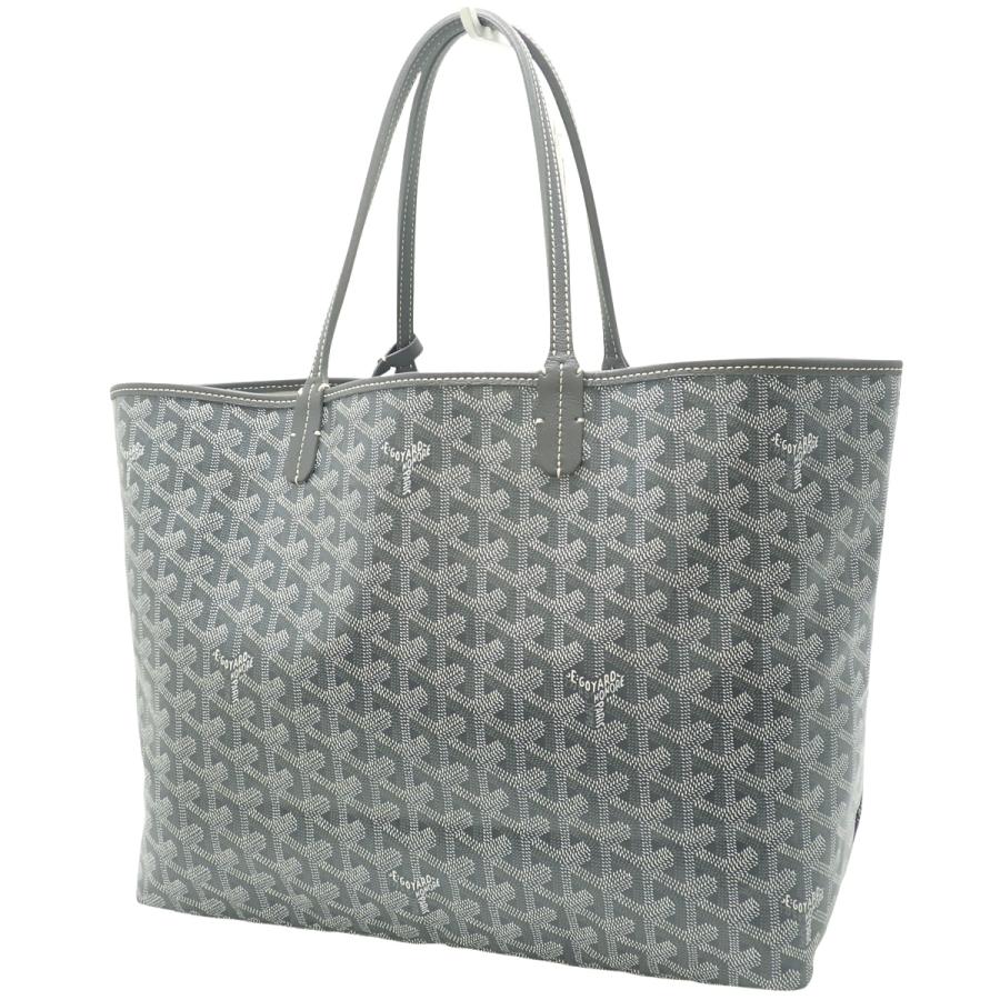 ☆まるこ☆【DOUBLE RLヘリンボーン柄キャンバストートバッグ グレー GOYARD（ゴヤール） サンルイPM トートバッグ 肩掛け ヘリンボーン柄