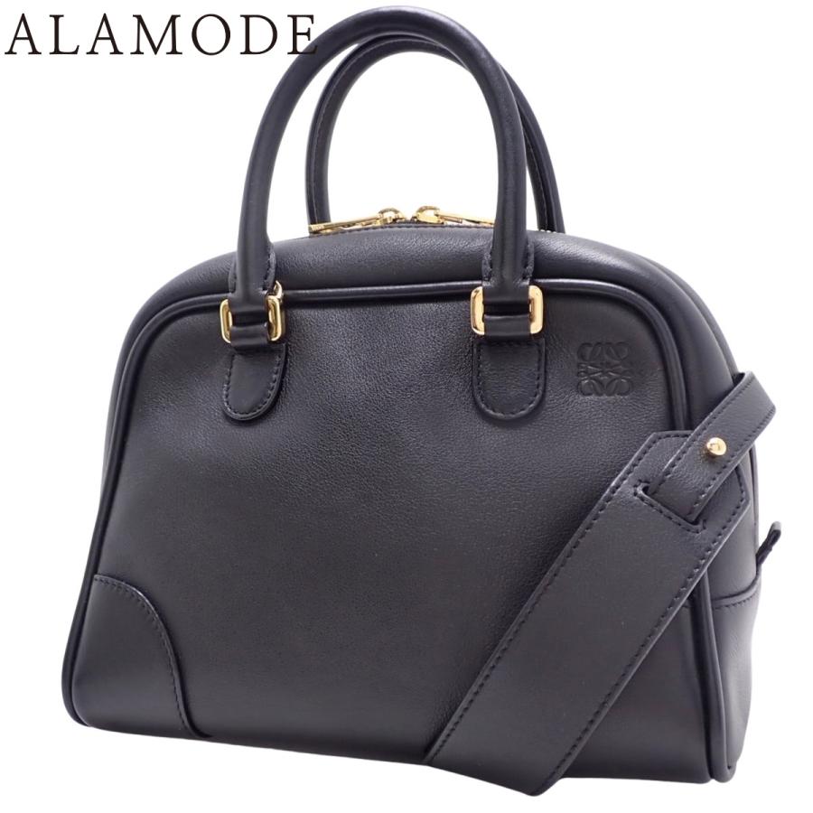 LOEWE(ロエベ) アマソナ23 ハンドバッグ 2WAY ショルダー 肩掛け 斜め掛け カーフ ブラック黒 ゴールド金具 レディース 40802154713【中古】【アラモード】 LOEWE（ロエベ） アマソナ23 ハンドバッグ 2WAY ショルダー 肩掛け