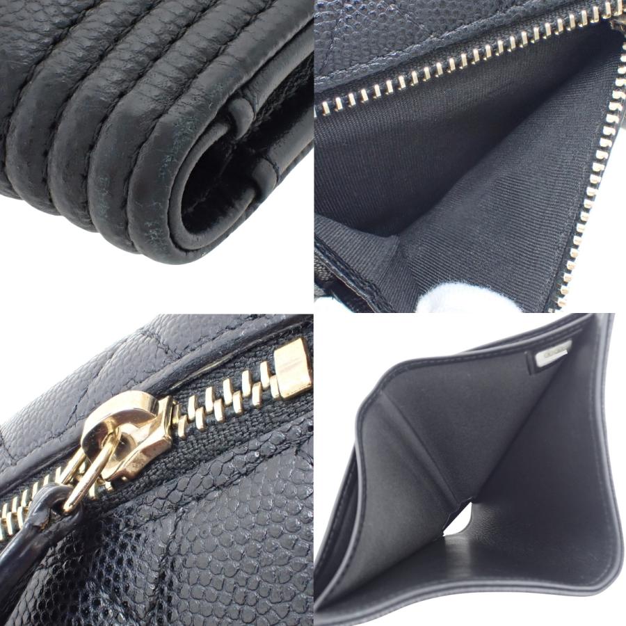 CHANEL シャネル ボーイシャネル/マトラッセ ココマーク 三つ折り