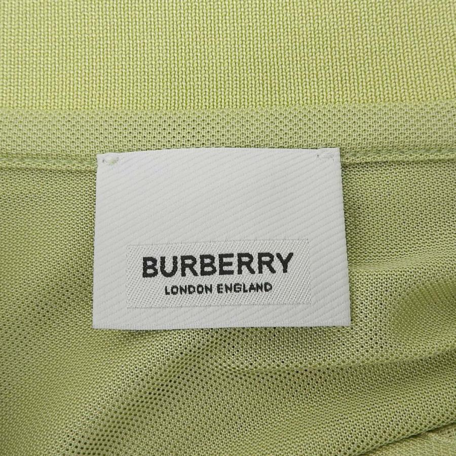 BURBERRY(バーバリー) TBロゴ ポロシャツ ポロシャツ 長袖 トップス アパレル XS レーヨン 黄緑 8041065 レディース 40802155212【中古】【アラモード】 BURBERRY（バーバリー） TBロゴ ポロシャツ 長袖 トップス アパレル XS