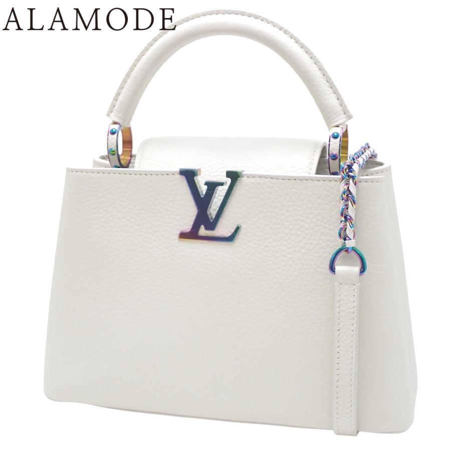 LOUIS VUITTON(ルイ・ヴィトン) カプシーヌBB スノー ハンドバッグ 2WAY ショルダー 肩掛け 斜め掛け トリヨンレザー ホワイト白 シルバー金具 レインボー金具 M22054 レディース 40802156044【中古】【アラモード】 LOUIS VUITTON（ルイ・ヴィトン） カプシーヌBB スノー ハンドバッグ