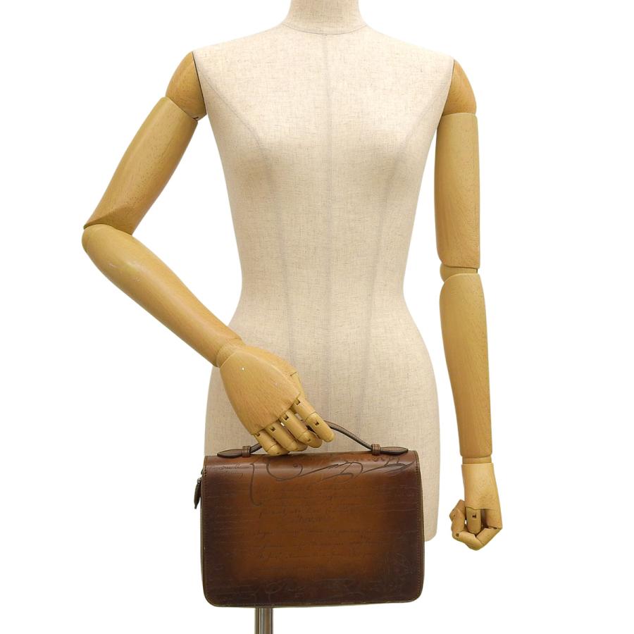 ベルルッティ カリグラフィ イタウバ ワイド スクリット クラッチバッグ 長財布 カーフ ブラウン茶 メンズ 40802157149【アラモード】 |  | 02