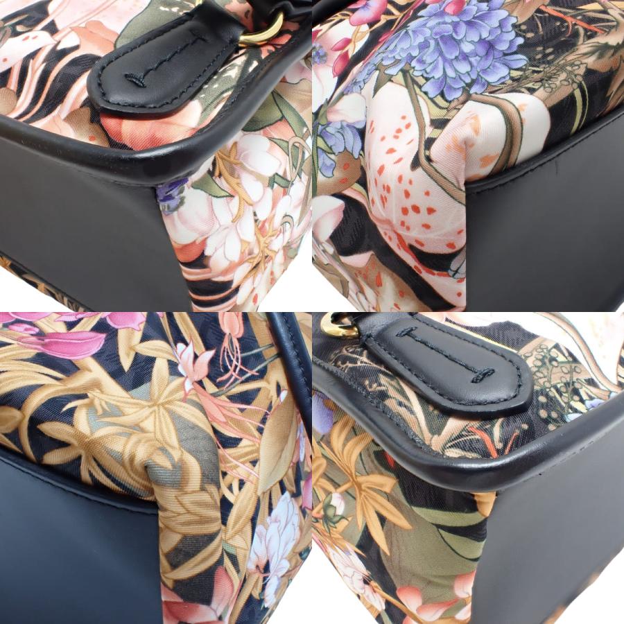 Salvatore Ferragamo(フェラガモ) ガンチーニバックパック リュックサック/バックパック ショルダー 肩掛け デイリー 花柄 リュック ナイロン カーフ ブラック黒 マルチカラー ゴールド金具 21 H987 レディース 40802157388【中古】【アラモード】 フェラガモ ガンチーニバックパック リュックサック バックパック 花柄