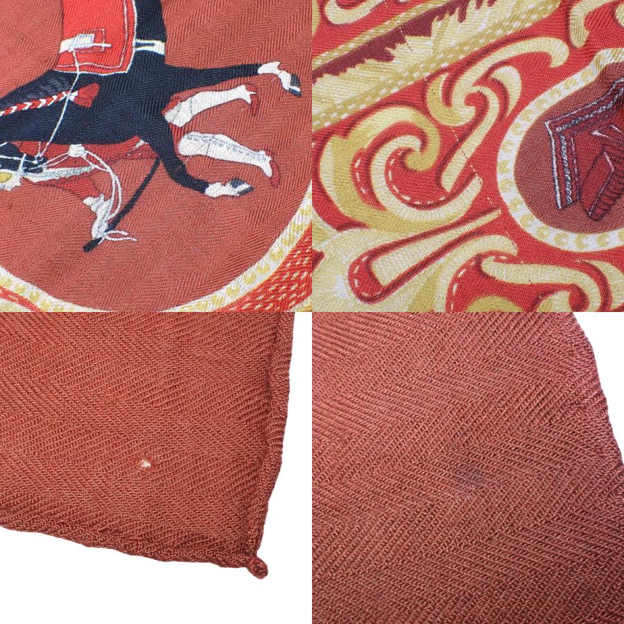 HERMES（エルメス） カレジェアン レッド赤 カシミヤ シルク スカーフ