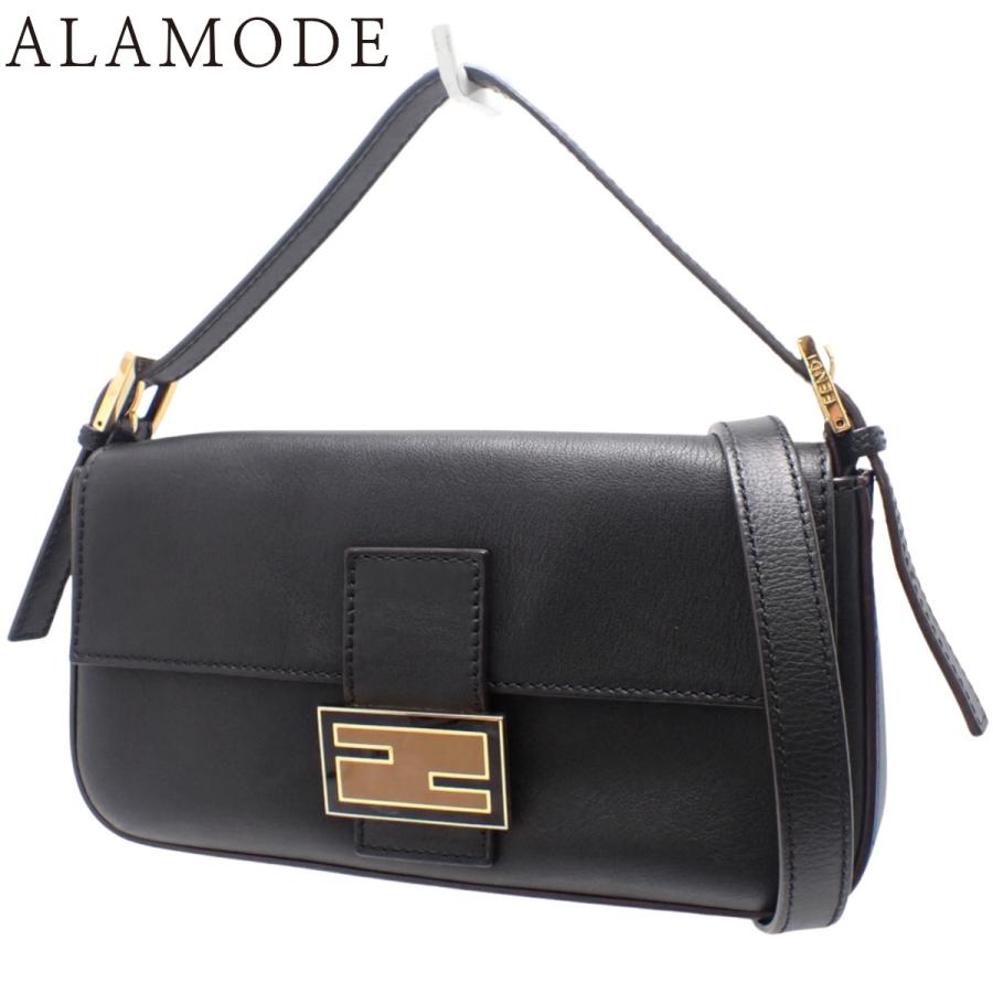 FENDI(フェンディ) マンマバケット ハンドバッグ 2way ショルダー 肩掛け レザー ブラック黒 ゴールド金具 8BR600 レディース 40802157468【中古】【アラモード】 FENDI（フェンディ） マンマバケット ハンドバッグ 2way ショルダー