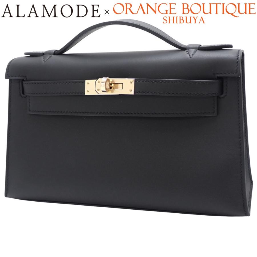 HERMES（エルメス） 【新品】 ポシェットケリー ブラック黒 シャンパン
