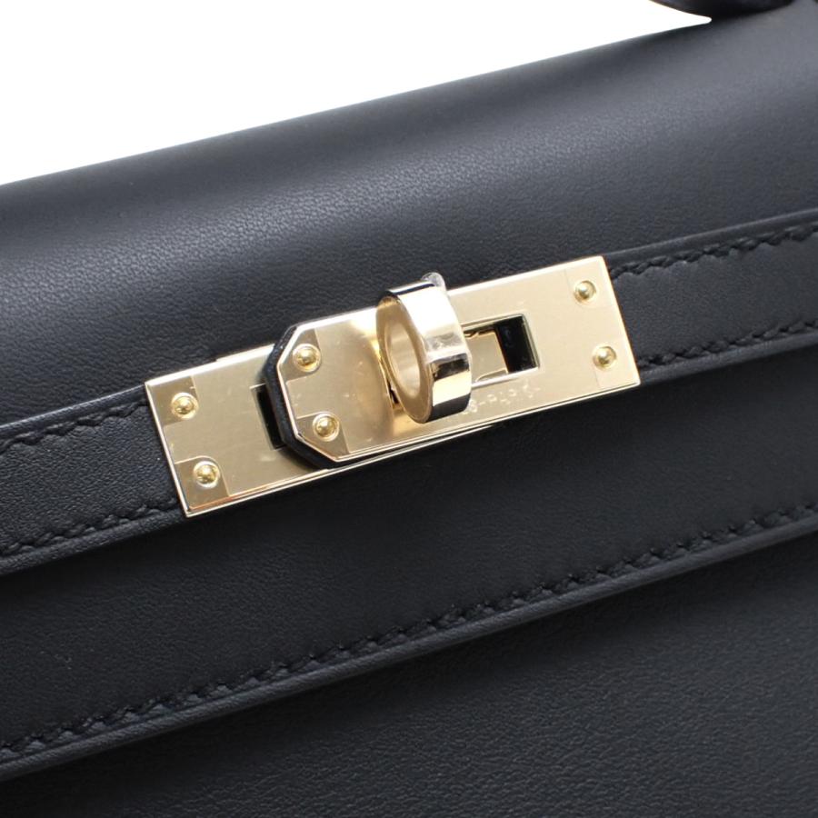 HERMES（エルメス） 【新品】 ポシェットケリー ブラック黒 シャンパン