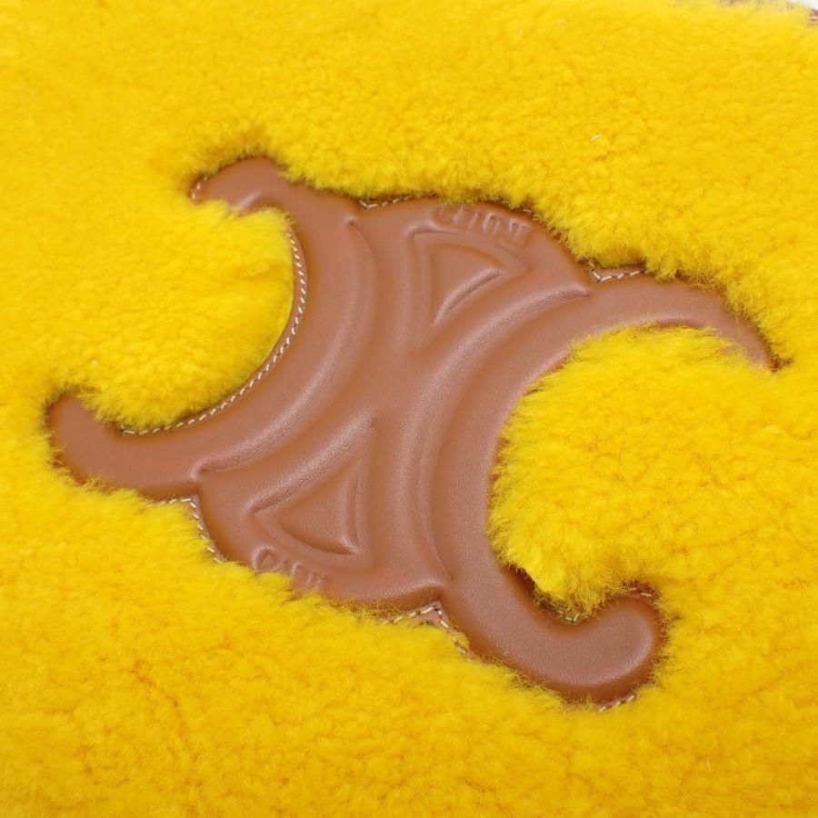 セリーヌ トリオンフ ムートン クラッチ クラッチバッグ/セカンドバッグ スムースレザー イエロー黄 ブラウン茶 40802158282【アラモード】 | CELINE | 07