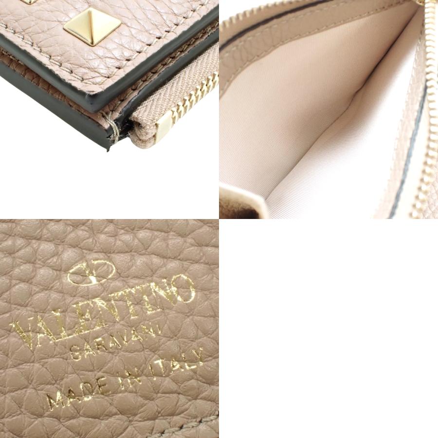 ヴァレンティノ スタッズ 二つ折り 財布 コンパクトウォレット 2つ折り