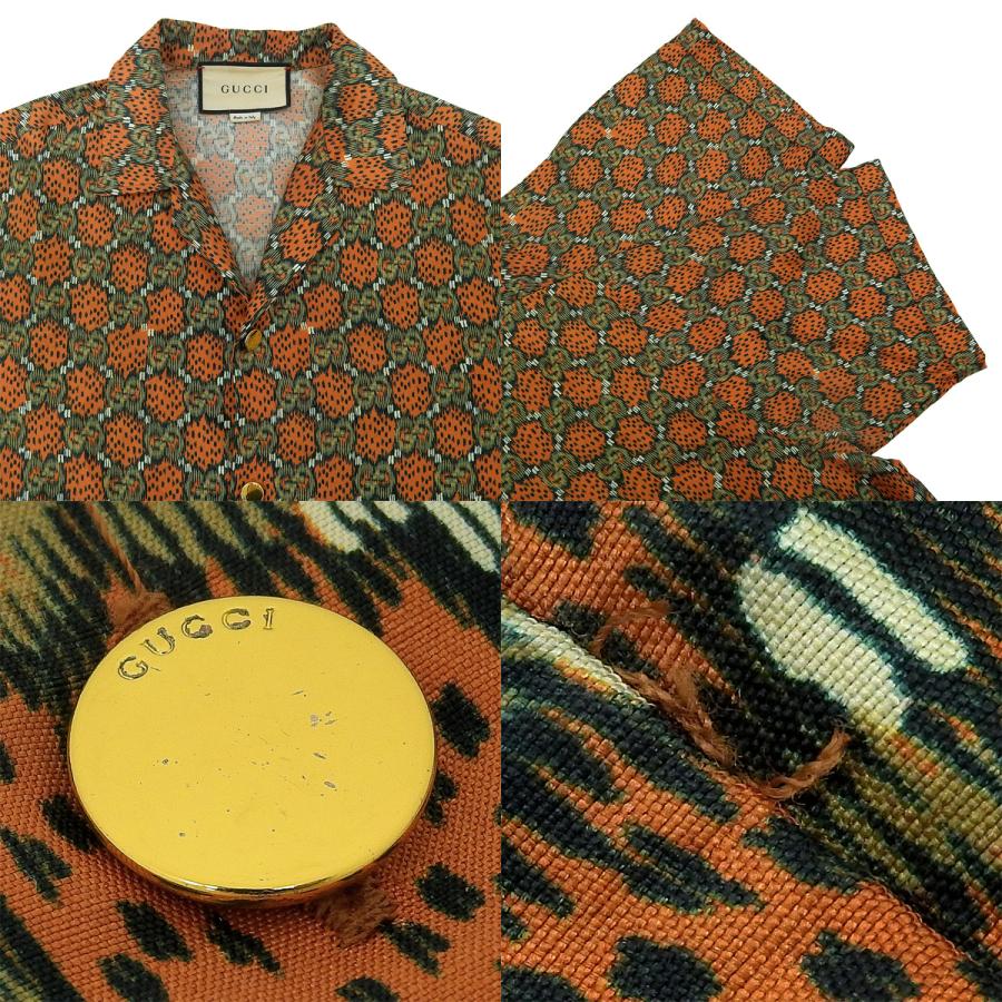 GUCCI（グッチ） GG柄シャツ ブラウス ファッション 半袖 オープン