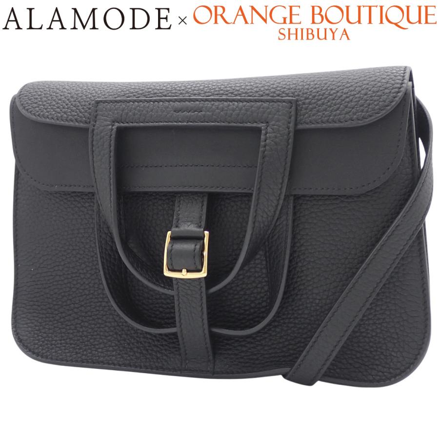 HERMES(エルメス) アルザン25 ブラック黒 トリヨンクレマンス ゴールド金具 B刻印 ショルダーバッグ 3WAY 肩掛け ハンドバッグ クラッチ レディース 40802158615【中古】【アラモード】 HERMES（エルメス） アルザン25 ブラック黒 トリヨン ゴールド金具 B