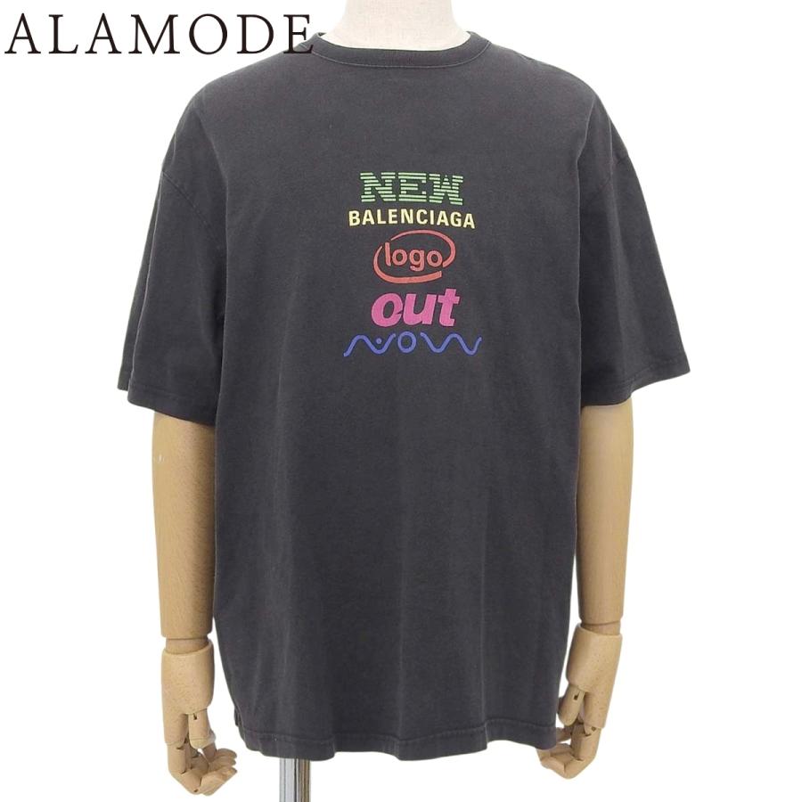 BALENCIAGA(バレンシアガ) NEW LOGO Tシャツ 2017年 アパレル ファッション 衣類 S コットン グレー マルチカラー 518245 メンズ 40802158756【中古】【アラモード】 BALENCIAGA（バレンシアガ） NEW LOGO Tシャツ 2017年 アパレル S