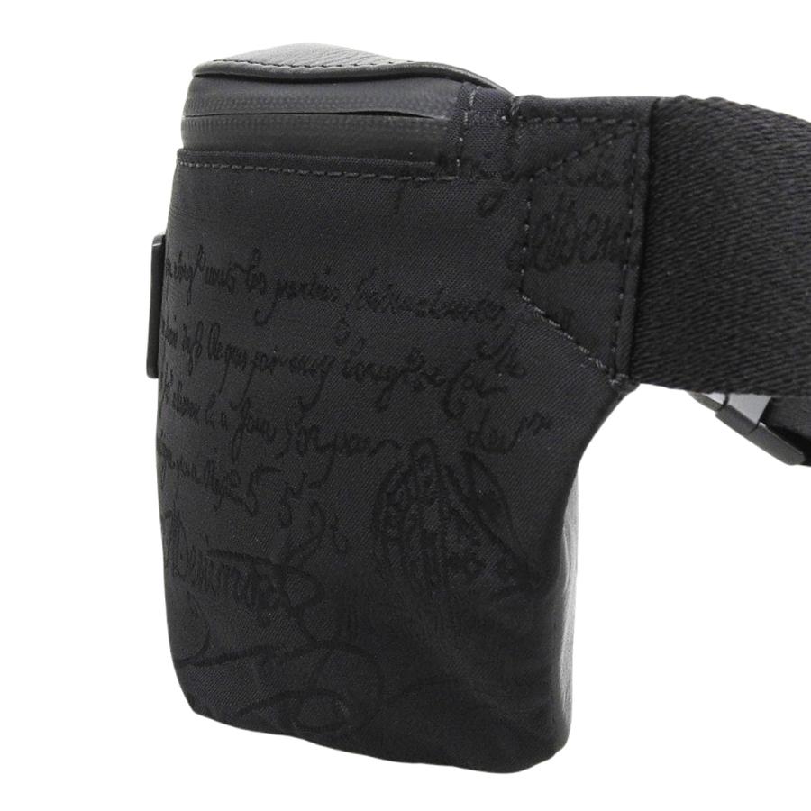 Berluti(ベルルッティ) カリグラフィー ボディバッグ ウエストバッグ/ボディバッグ ウエストポーチ ショルダー ナイロン レザー ブラック黒 ブラック金具 メンズ 40802159246【中古】【アラモード】 Berluti(ベルルッティ) カリグラフィー ボディバッグ ウエストバッグ