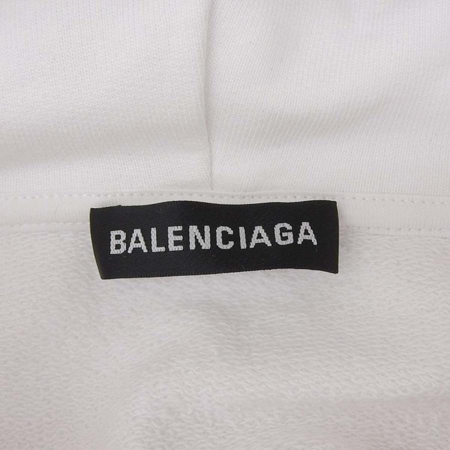 BALENCIAGA(バレンシアガ) バックロゴ オーバーサイズ パーカー スウェット/パーカー 2018年 トップス プルオーバー アパレル XS コットン ホワイト白 ブラック黒 556143 メンズ 40802160174【中古】【アラモード】 BALENCIAGA（バレンシアガ） バックロゴ オーバーサイズ パーカー