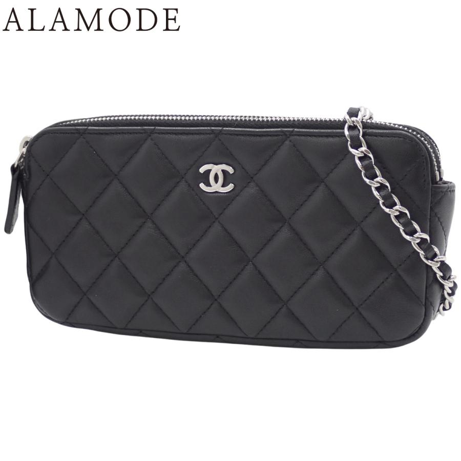 シャネル 財布 マトラッセ A82527 黒 CHANEL（シャネル） マトラッセ ココマーク チェーンウォレット 長財布