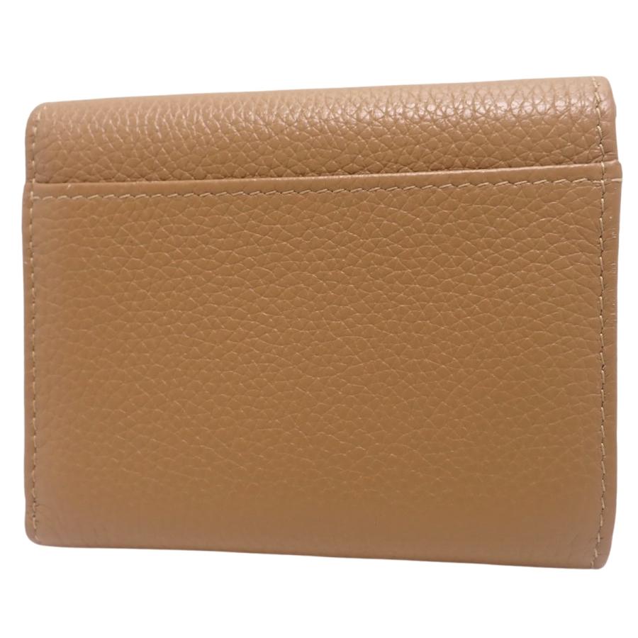 MIUMIU(ミュウミュウ) 三つ折り ウォレット ロゴ レザー CARAMEL