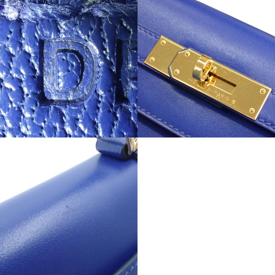 HERMES(エルメス) ケリー28 (外縫い) ブルーエレクトリック ブルー青 ボックスカーフ ゴールド金具 D刻印 ハンドバッグ 2WAY ショルダー 肩掛け レディース 40802161230【中古】【アラモード】 HERMES（エルメス） ケリー28 (外縫い) ブルーエレクトリック ブルー青