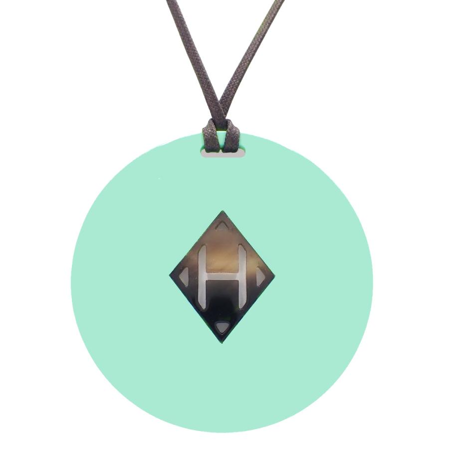 HERMES Hロゴペンダント ネックレス