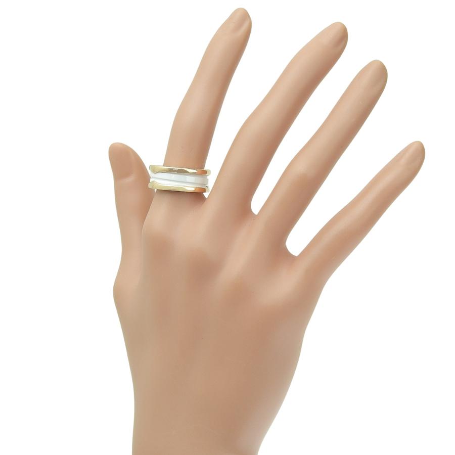 BVLGARI（ブルガリ） ビー・ゼロワン リング 347021 K18PG ホワイト