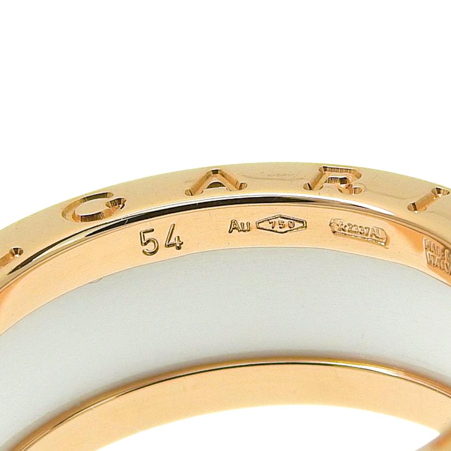 BVLGARI（ブルガリ） ビー・ゼロワン リング 347021 K18PG ホワイト