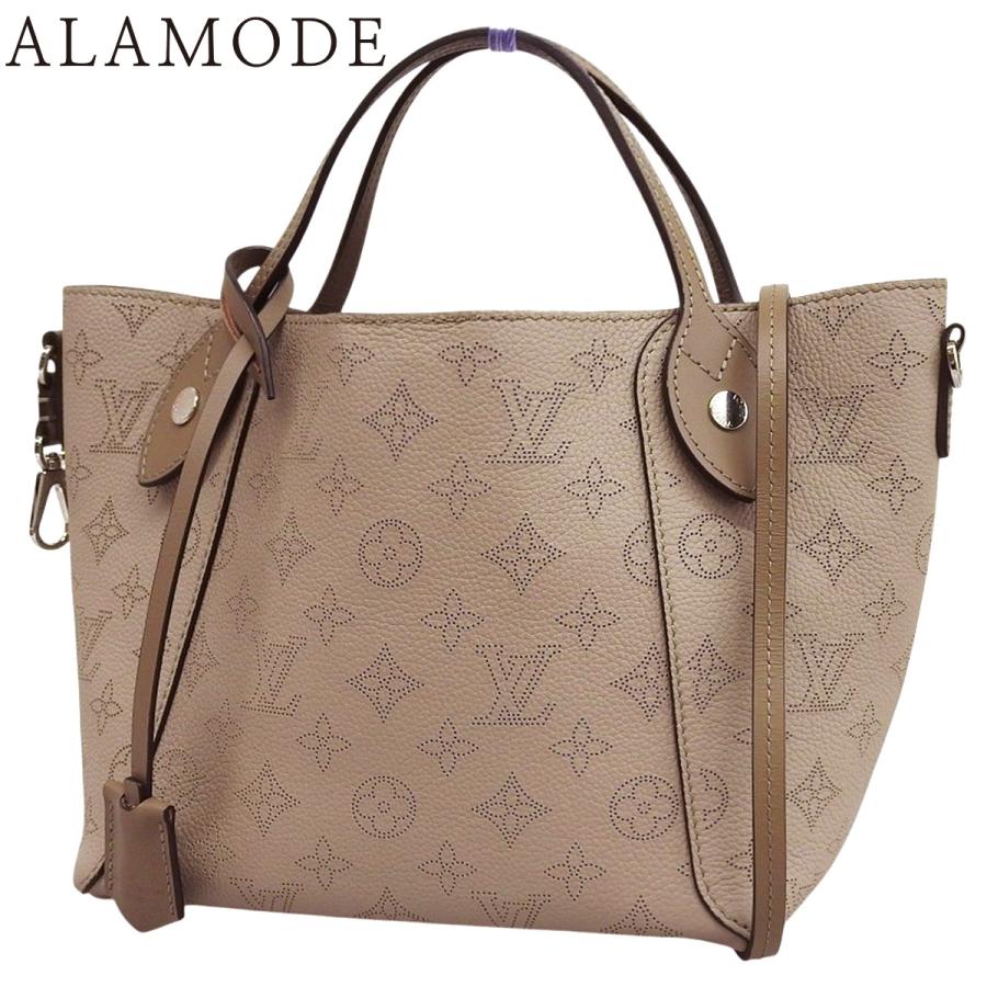LOUIS VUITTON(ルイ・ヴィトン) モノグラム・マヒナ ヒナPM ハンドバッグ 2WAY ショルダー 肩掛け マヒナ・レザー ベージュ グレージュ シルバー金具 M54351 レディース 40802162760【中古】【アラモード】 LOUIS VUITTON（ルイ・ヴィトン） モノグラム・マヒナ ヒナPM ベージュ