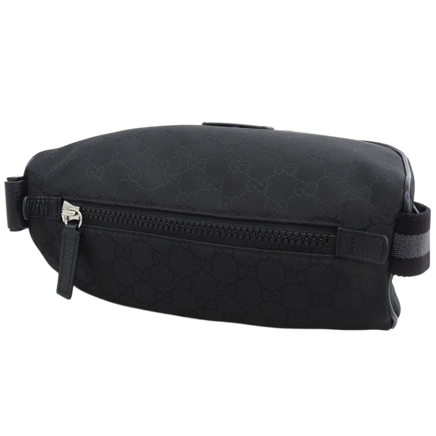 GUCCI グッチ ウエストバッグ GG シマ シェリーライン レザー ブラック GUCCI（グッチ） GG ボディバッグ ウエストバッグ ウエストポーチ