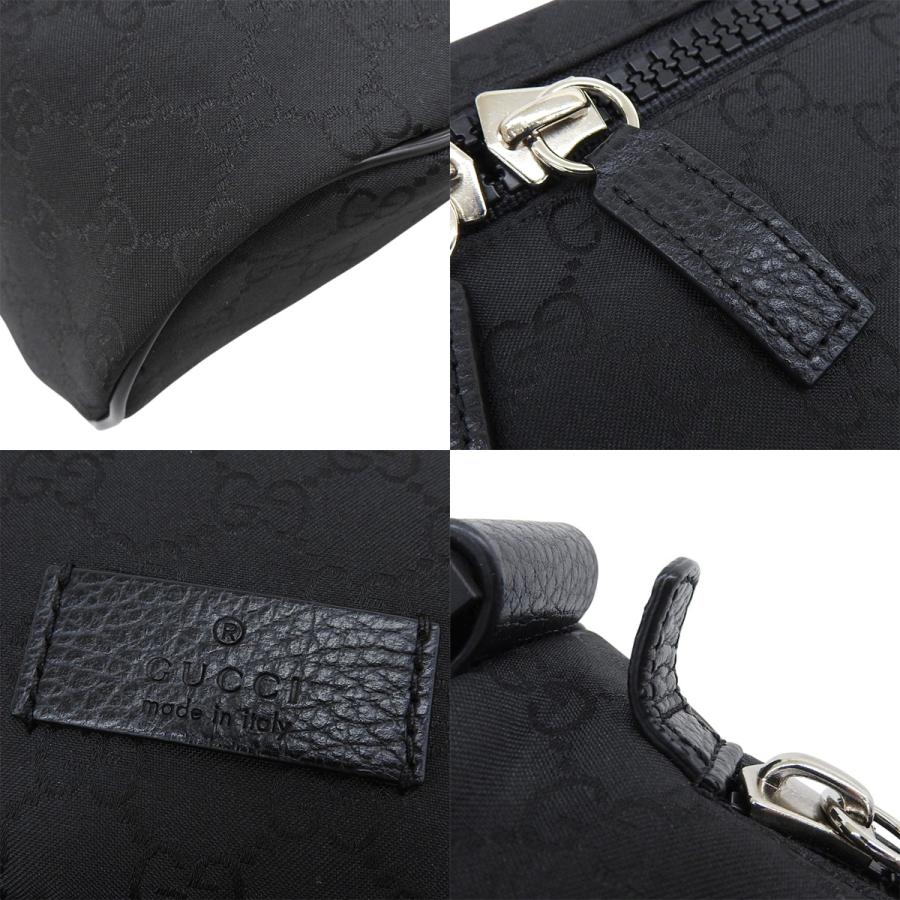 専用■グッチ シマレザー GG ボディバッグ ウエストバッグ ナイロン ブラック GUCCI（グッチ） GG ボディバッグ ウエストバッグ ウエストポーチ