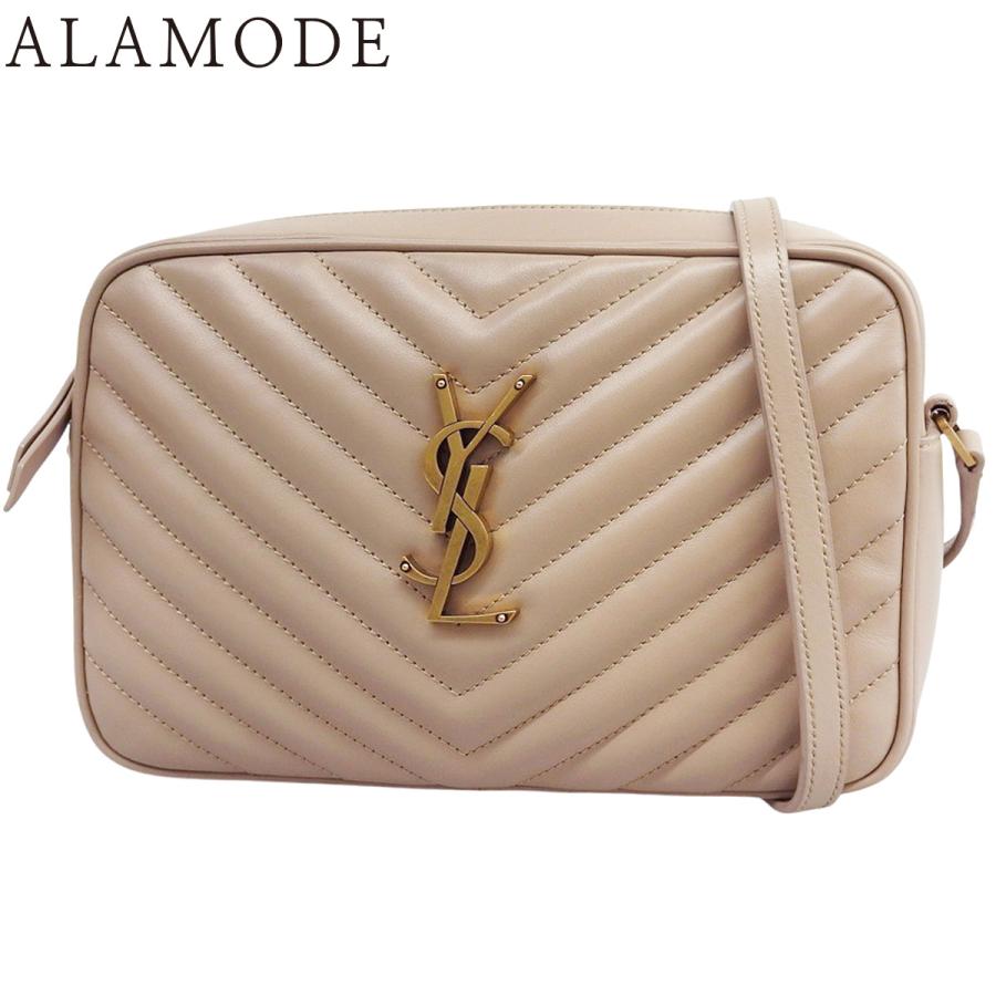 SAINT LAURENT PARIS(サンローランパリ) ルー カメラバッグ ショルダーバッグ 肩掛け 斜め掛け YSL カーフ ダークベージュ ゴールド金具 761554DV7072721 レディース 40802163137【中古】【アラモード】 SAINT LAURENT PARIS(サンローランパリ) ルー カメラバッグ ショルダー